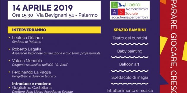 A Palermo “Un viaggio dall’infanzia alla legalità”