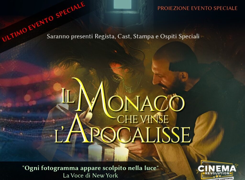 Locandina film Il Monaco che vinse l’Apocalisse: ultima proiezione nazionale al The Space Cinema Roma