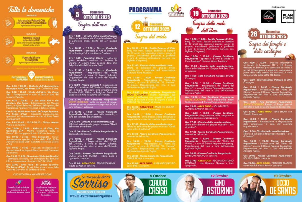 Ottobrata Zafferanese 2025 - Il programma