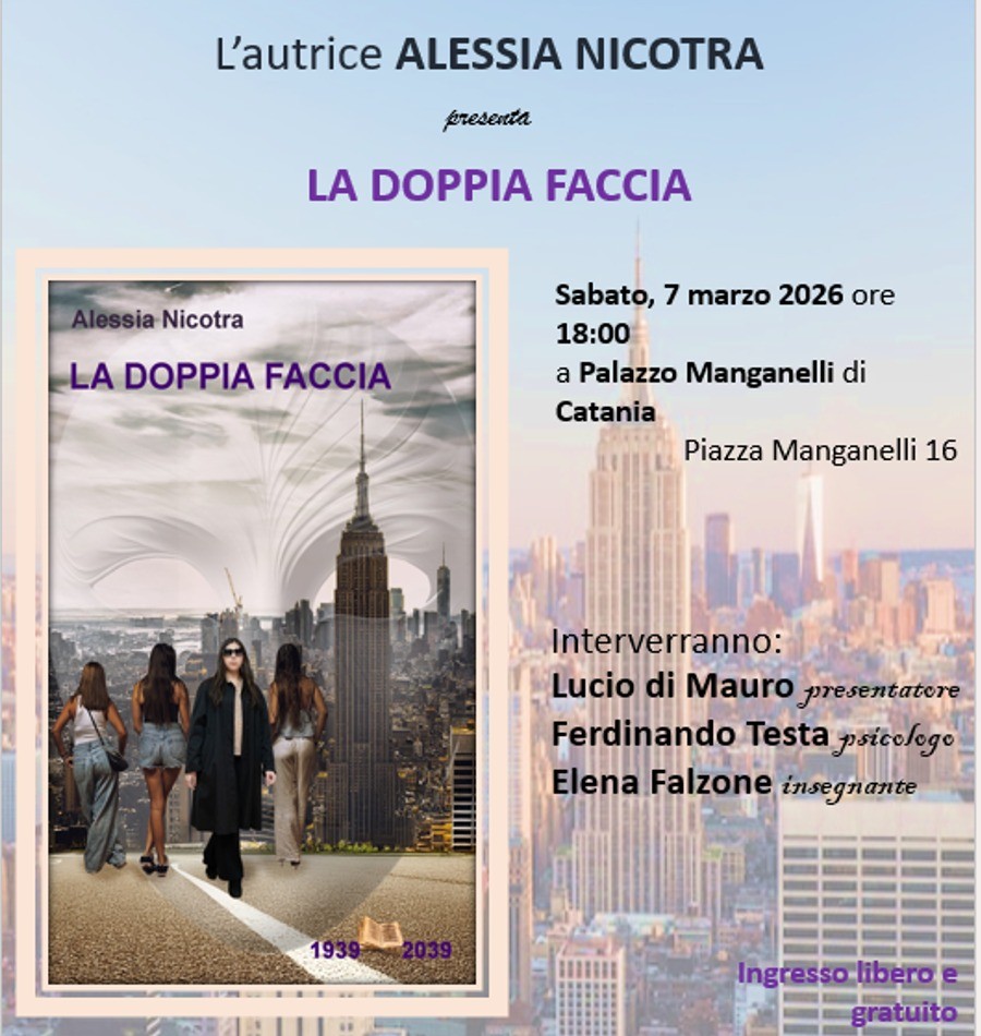 “La Doppia Faccia”: il nuovo libro di Alessia Nicotra presentazione a Palazzo Manganelli