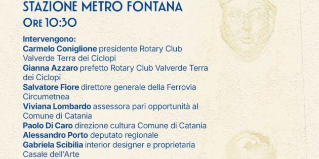 Catania sceglie la pace: alla stazione Metro Fontana arriva la stele “Mother of Peace”