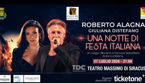 Roberto Alagna torna nella sua Ortigia: “Una notte di festa italiana” approda al Teatro Massimo di Siracusa