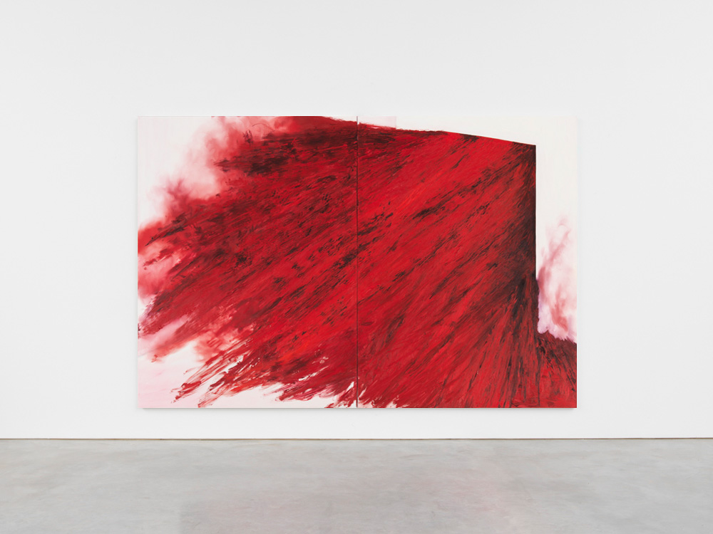 Anish Kapoor, 2023 Oil on canvas Diptych - each_ 244 x 183 cm _ 244 x 366 cm (total)