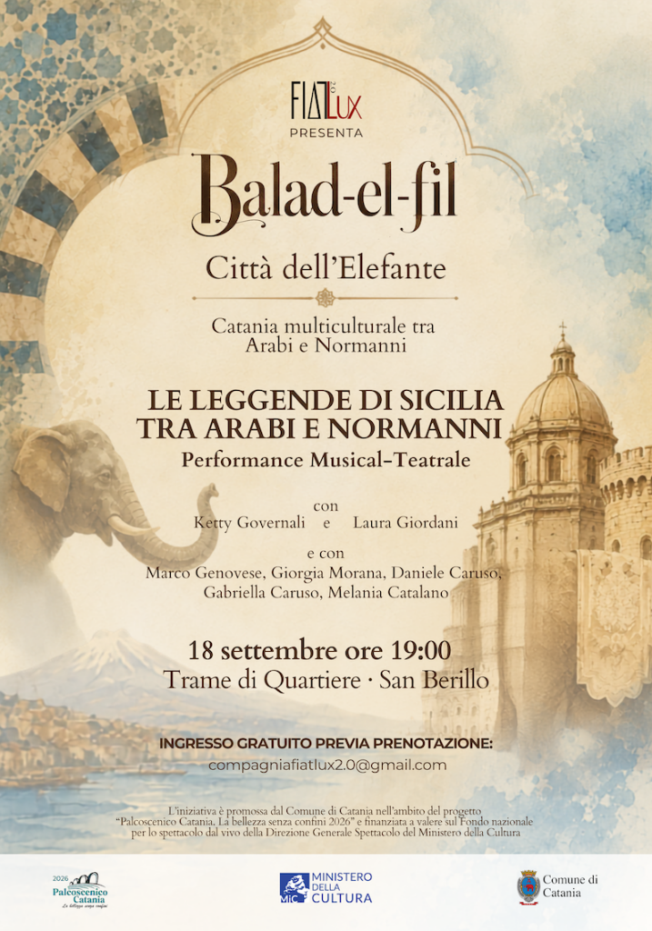 “Le leggende di Sicilia tra Arabi e Normanni”: a San Berillo lo spettacolo di Gisella Calì